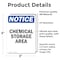 Signmission Chemical Storage Area OSHA Notice Sign, Vinyl Decal, 3.5in W x 5in L, 2PK OS-2PACK-NS-D-35-V-10570 - alternate 4